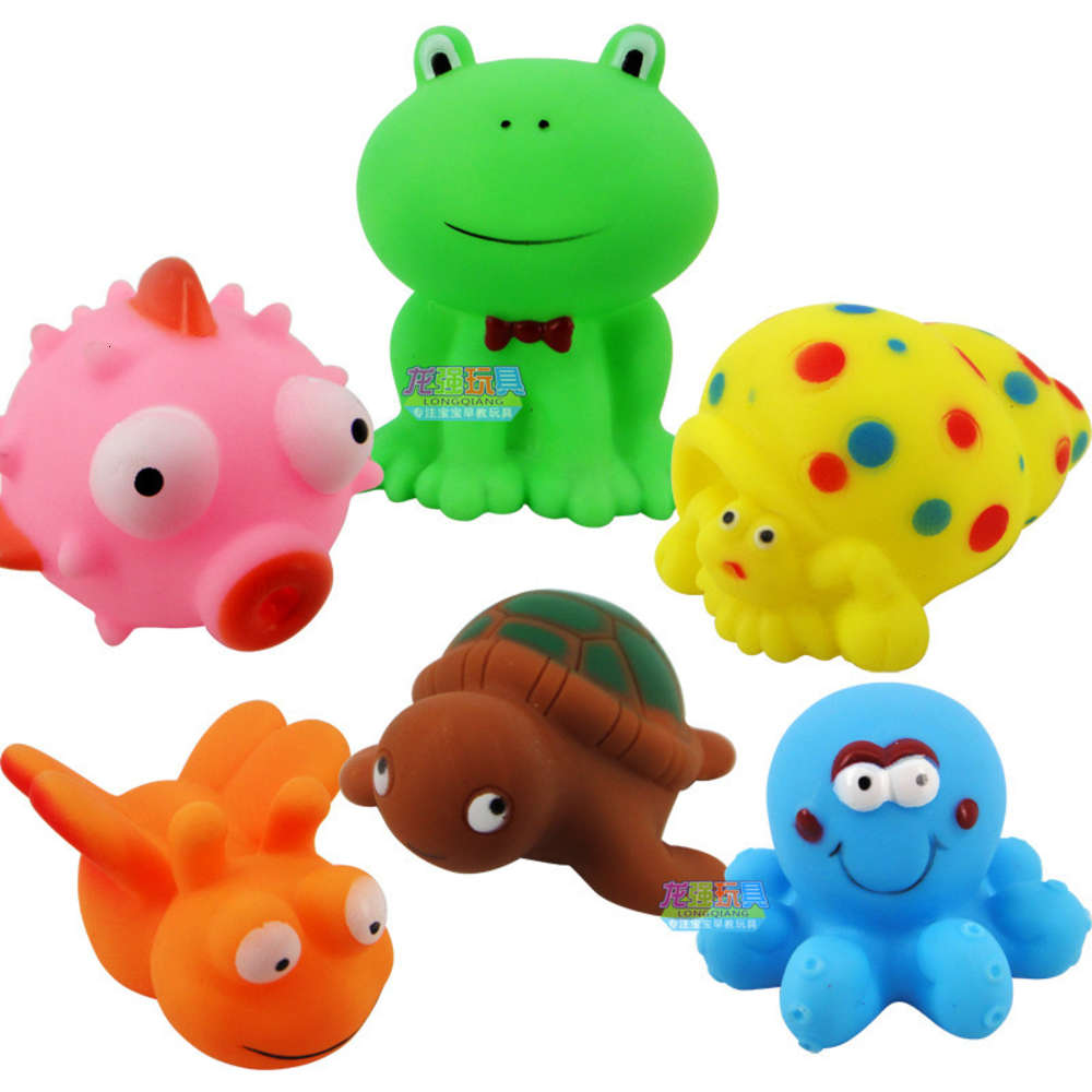 

Baby kneading called leather ring enamel cartoon animals 6 Pack water bath toys