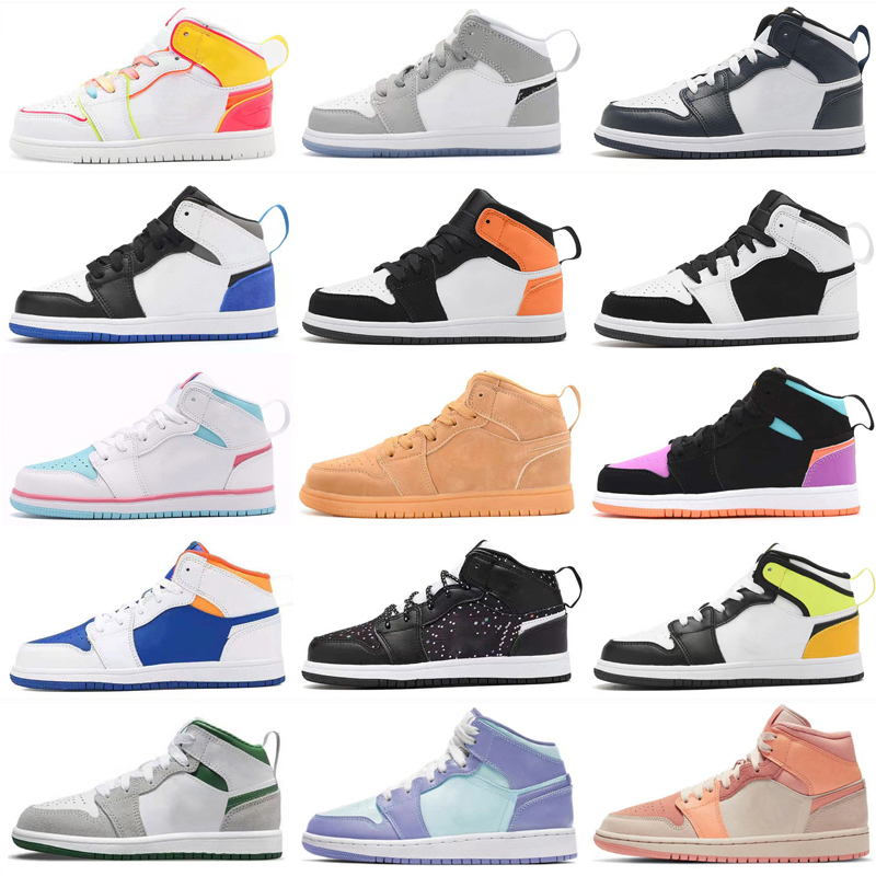 

Jumpman Basketball Shoes 1 bred children 1s outdoor kids boy girl Light Smoke Grey trainers sneakers University Blue size eur 26-35, As picture 5