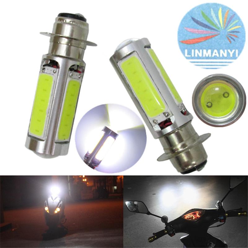 

Car Headlights 2PCS High Power Brake Lamps COB With Lens 12V 6000K H6M P15D 25W 1000LM White Motorcycle Driving Lights Head Light