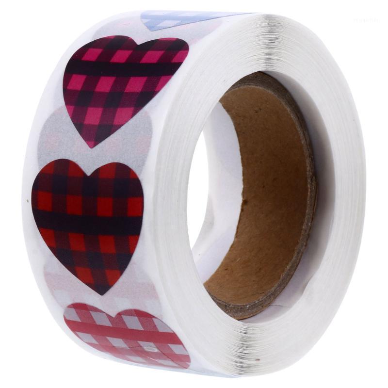 

Gift Wrap 1 Roll Heart Shaped Self-adhesive Label Stickers Valentine's Day