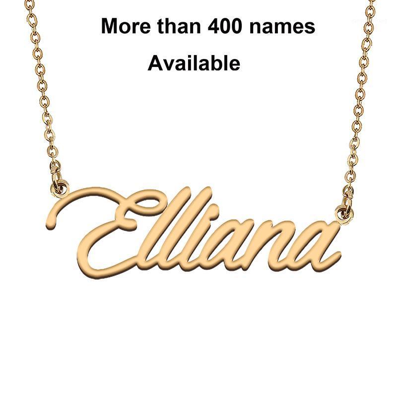 

Chains Cursive Initial Letters Name Necklace For Elliana Birthday Party Christmas Year Graduation Wedding Valentine Day Gift