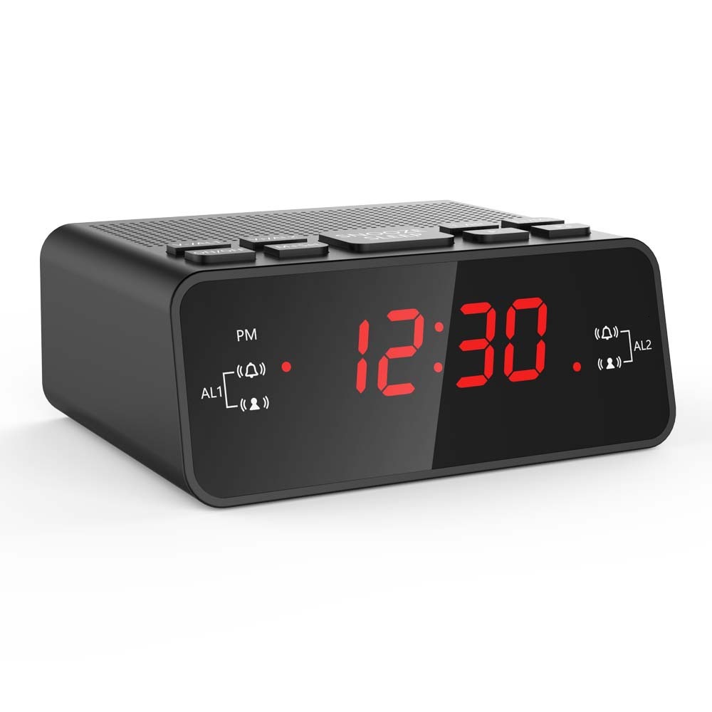 

selling led0.6 inch digital display band am / fm dual alarm clock controlled radio bedside good partner