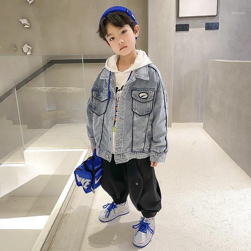 

Jackets Children Autumn Spring Kids Outerwear Coats Teen Letter Printing Boy Fashion Casual Windbreaker 5 6 7 8 9 10 11y, Blue;gray