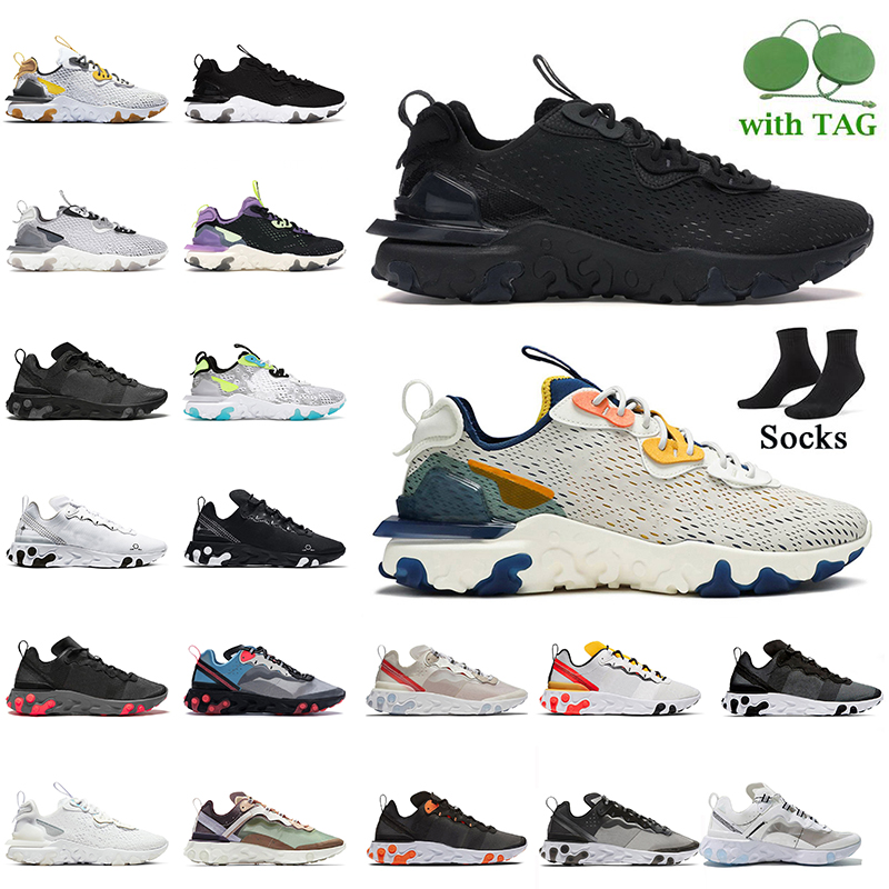 

2022 Newest Fashion Epic Vision Mens Running Shoes Black White Iridescent Light Orewood Brown Worldwide Pack Women Men Element Undercover 55 87 OG Sneakers Trainers, D6 gravity purple 36-45