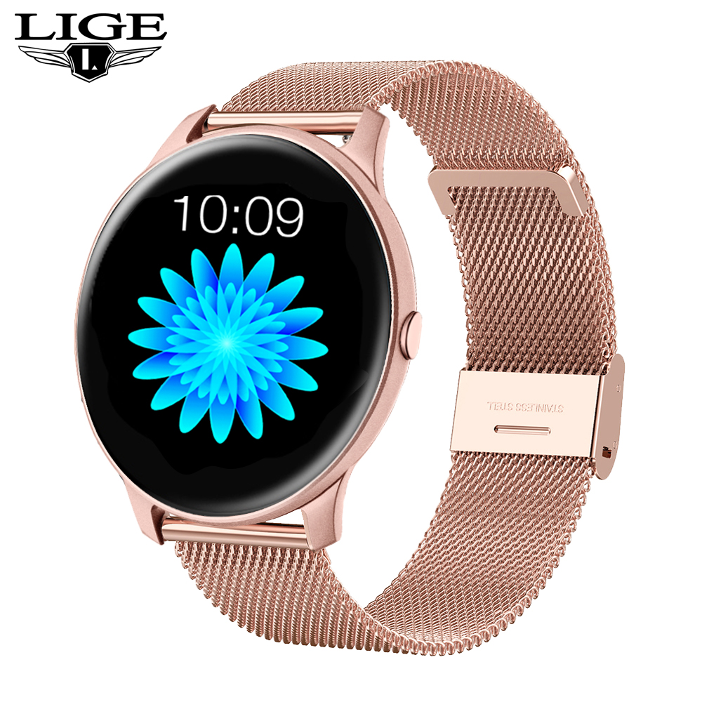 

LIGE 2021 New Smart Watch Men Women Heart Rate Blood Pressure Multifunctional Sports Fitness Smart Watches Woman For Android IOSg, Black