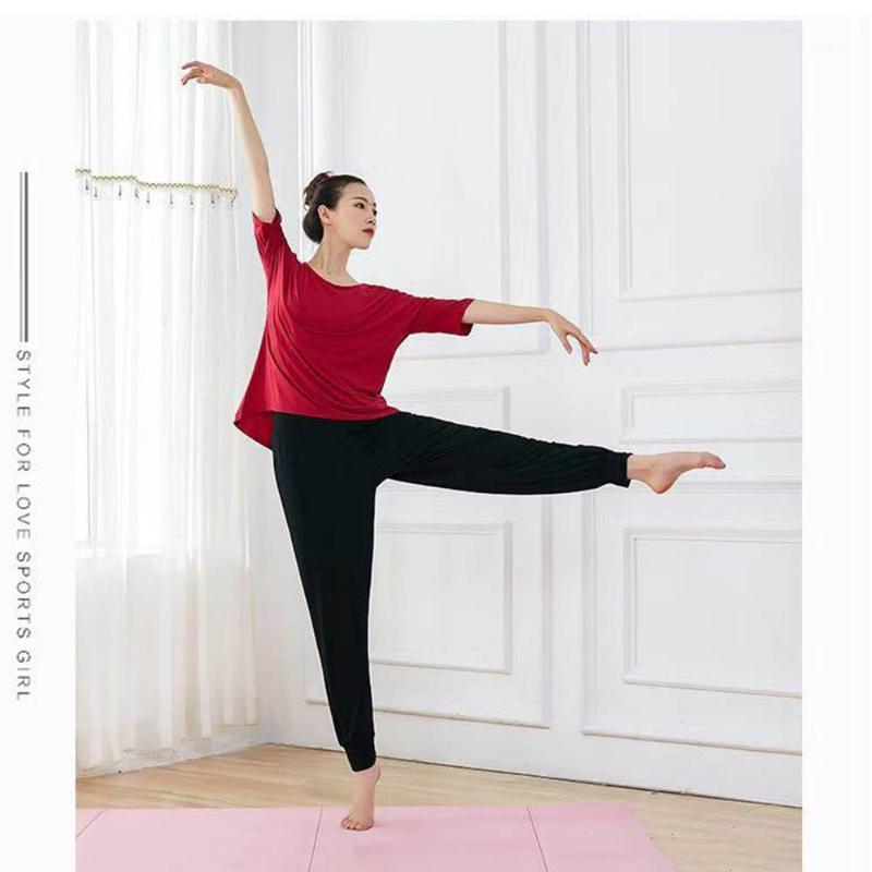 

Yoga Outfit Plus Size -4XL Women Loose Set Workout Gym Wear Tracksuit Clothes Dancing Outdoor Sport Suit Fitness Sportswear, Black half seeve