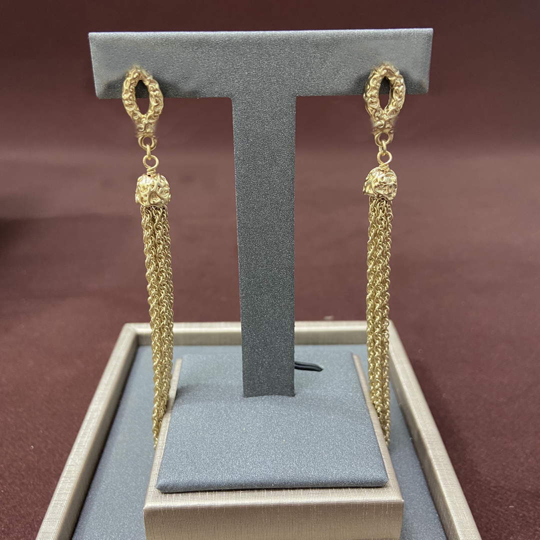 

Classic Golden Color Long Tassel Chain Dangle Earring Pearl Stud Bijoux Luxury Designer Earrings Have Stamps For Women Lady Wedding Party Je, Silver