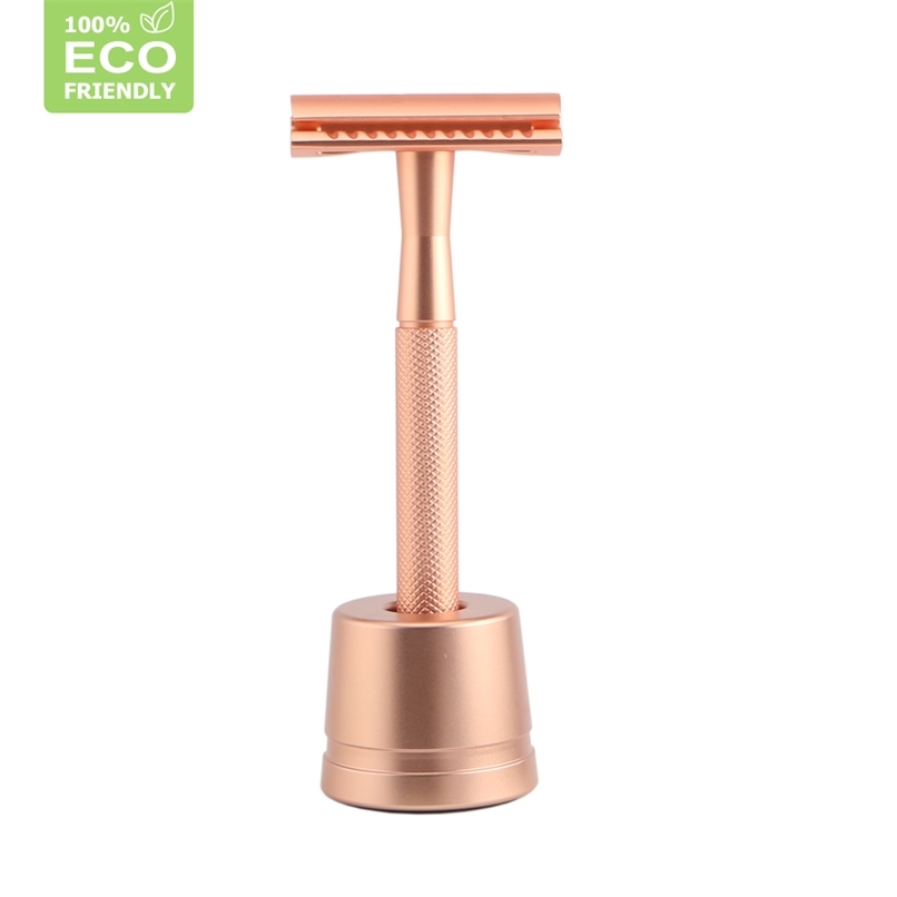 HAWARD Safety Razor Set (4 Colors)Eco Friendly Reusable Women Razor With 20 Shaving Blades Earth Friendly Shaving Gift 220301-image-760260712