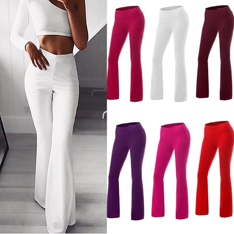 

Yoga Outfit INFILAR Women Pants Cotton Femme Flared Leggings Boot Cut High Waist Flare Fashion Comfortable Bell-bottomed Trousers
