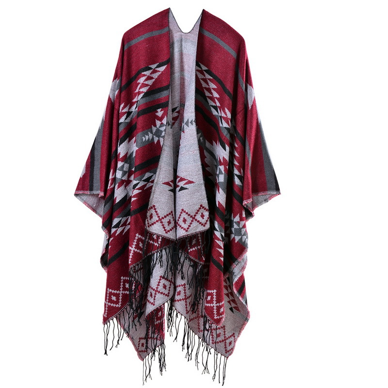 

2021 New Fashion Ethnic Shawls Imitation Cashmere Pashmina 2018 Brand New Fashion Lady High Quality Geometric Rhombus National Scarves