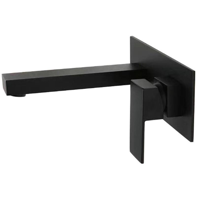 

Bathroom Sink Faucets Luxury Black Faucet In Wall Basin Tap Mounted Copper Mixer Bathtub Washstand With Emb