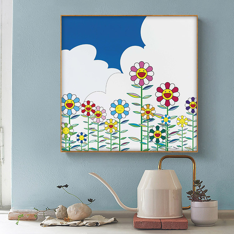 

Children's Room Japanese Style Tide Brand Bedside Painting Bedroom Wall Decoration Mural Murakami Sunflower Hanging