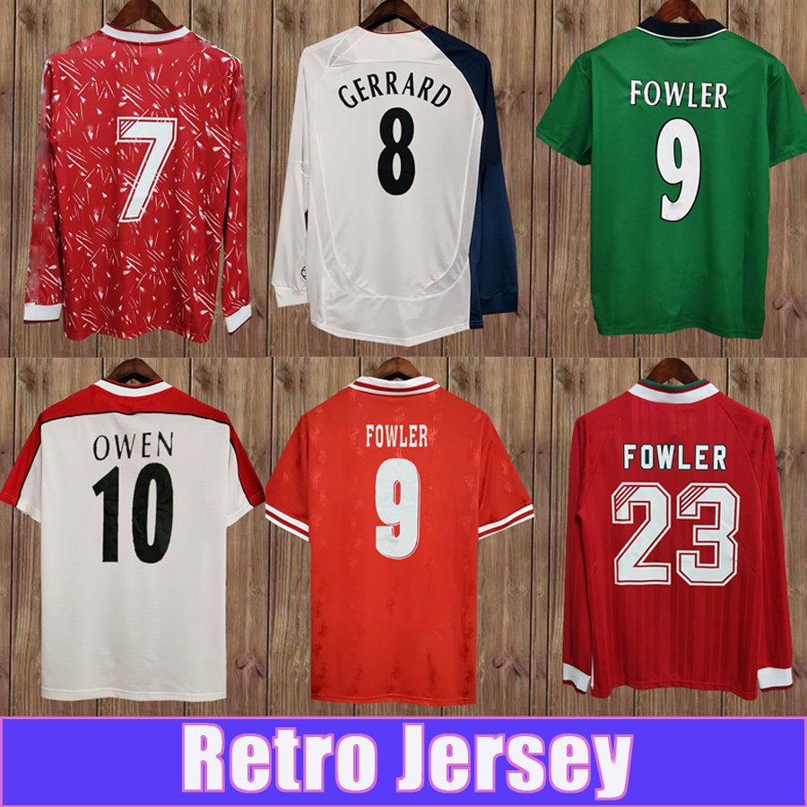 

1989 1991 FOWLER GERRARD Retro Long Sleeve Mens Soccer Jerseys DALGLISH REDKNAPP SUARREZ M. SALAH LALLANA FOWLER TORRES RUSH Home Away 3rd Football Shirts, Fg2962 2005 commemorative edition