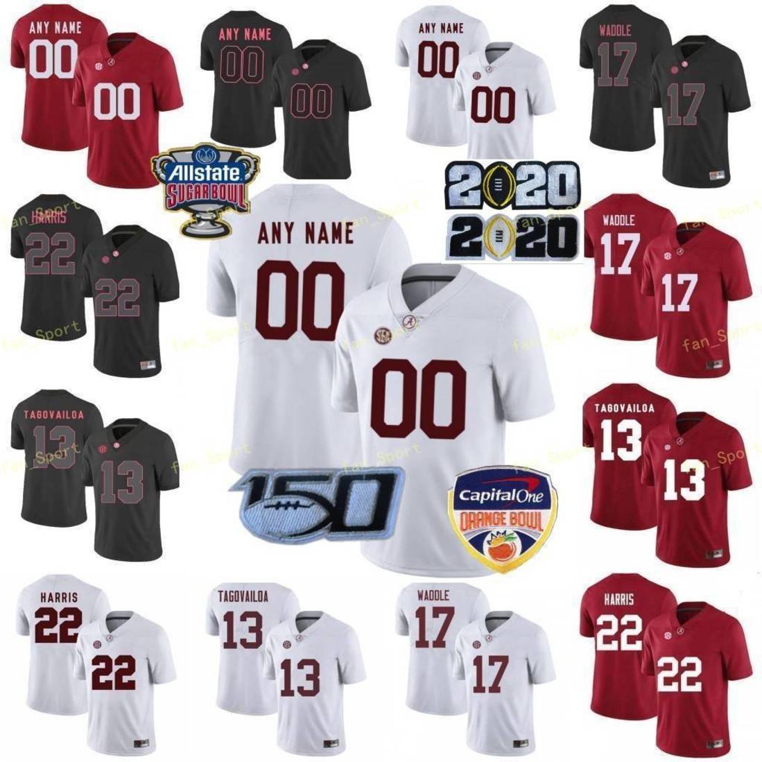

NCAA College Jerseys Alabama Crimson Tide 1 Nick Saba 44 Forrest Gump 8 Julio Jones 8 Josh Jacobs 12 Joe Namath Custom Football Stitched, As