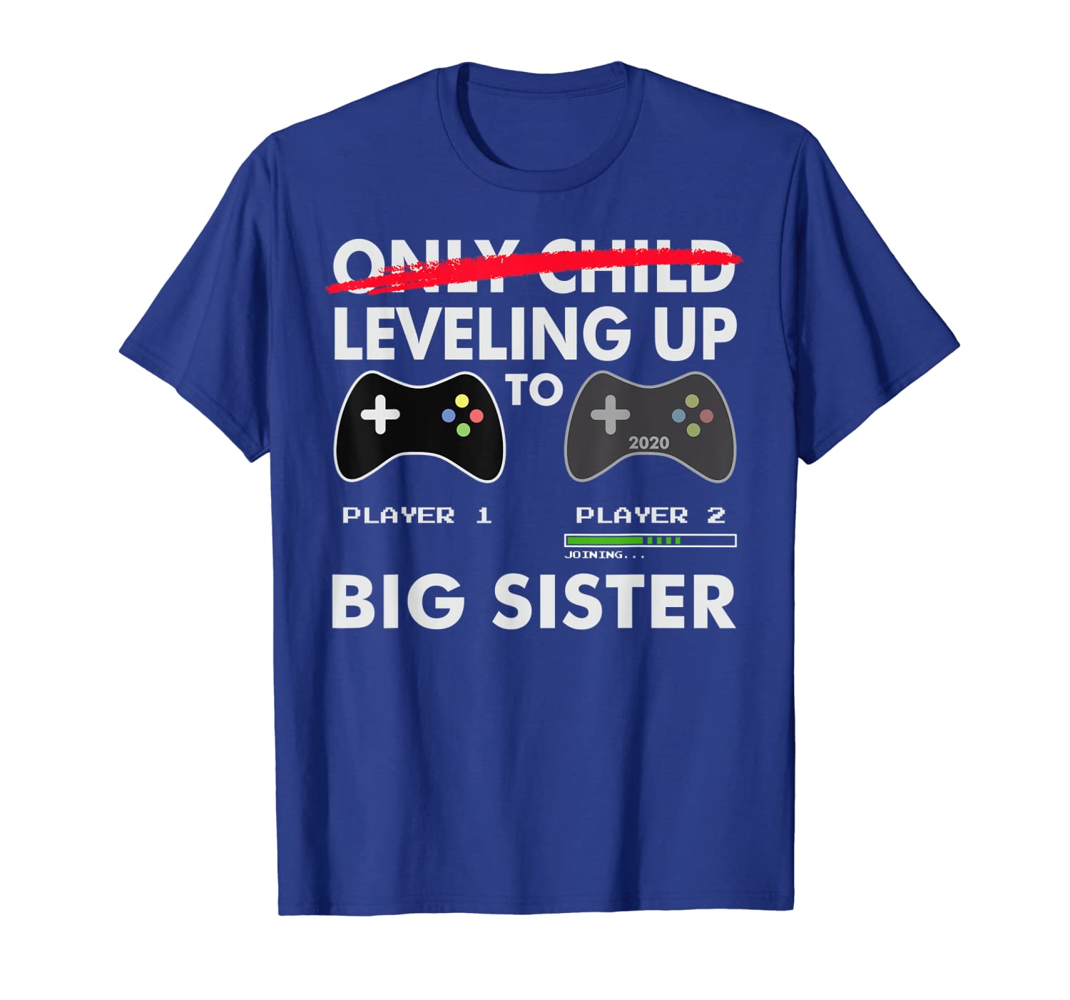 

leveling up to big sister shirt promoted to big sister 2020, White;black