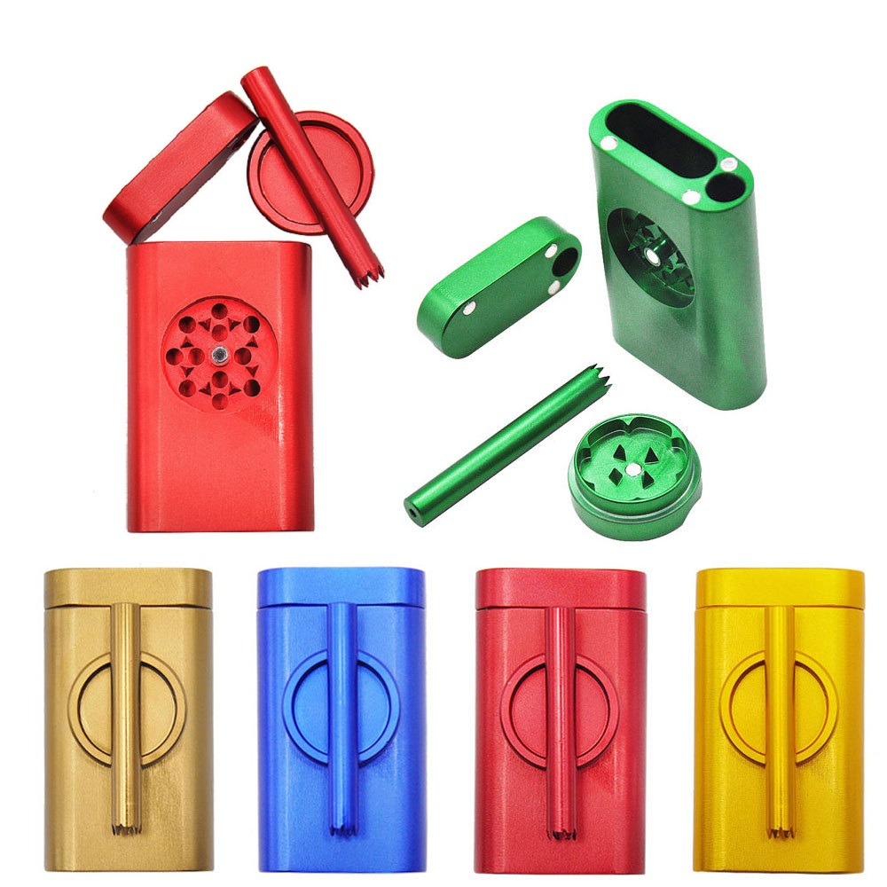 

Smoking Accessories Portable Aluminum Stash Holder with Ginder and Magnertic Lid to Make it Smell Proof Special Design Mini Attaches