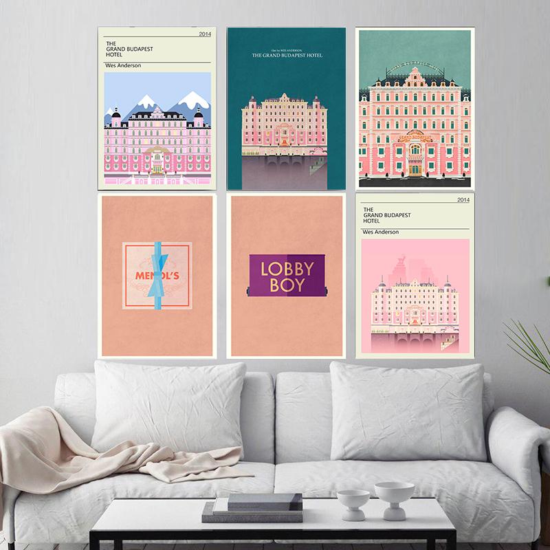 

Paintings Home Decor Nordic Wall Art Painting Grand Budapest El Vintage Classic Movie HD Print Posters Modular Picture Canvas Bedroom