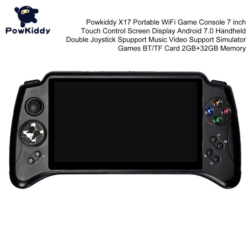 

Portable Game Players POWKIDDY X17 Android 7.0 Handheld Console 7inch IPS Touch Screen WiFi Gamepad Quad Core 2G 32G Retro