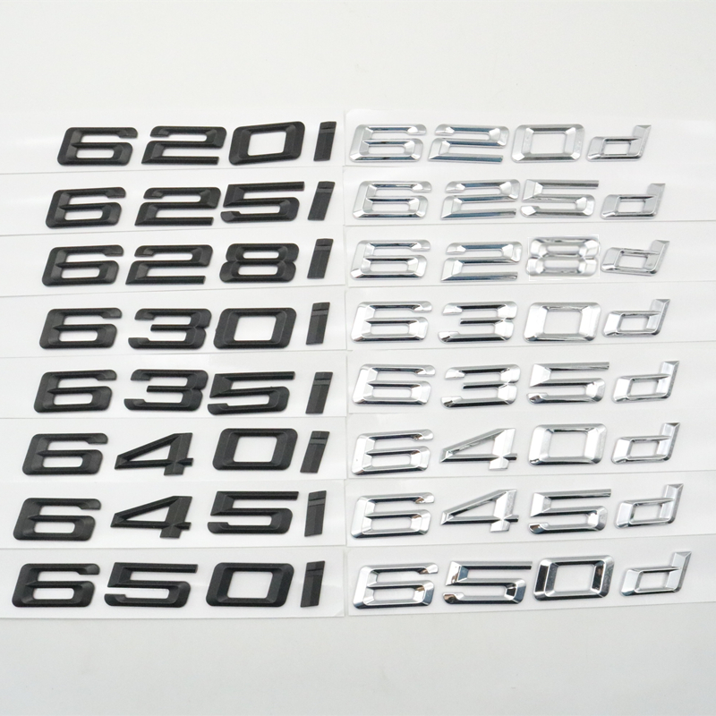 

Glossy Black Trunk Emblem Badge Logo For BMW 6 Series E63 E64 F12 F13 630i 635i 640i 645i 650i 620d 630d 625d 628d 635d 640d, Silver
