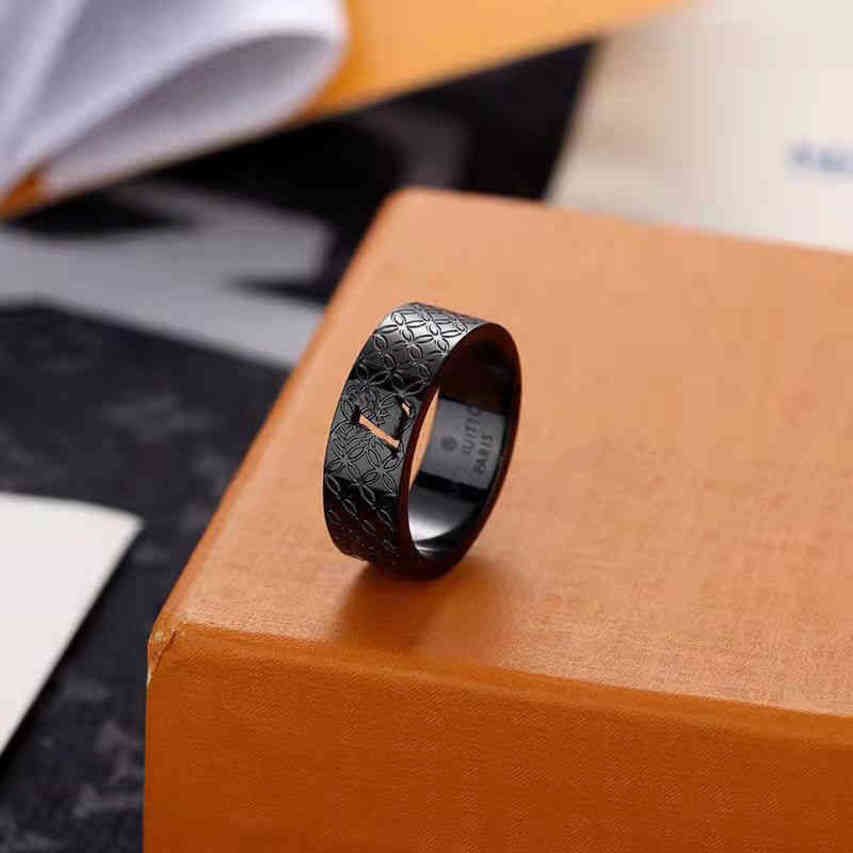 

Luxury Ring fashion couple rings high quality craft classic style simple trend specially digned for men and women 4 colors optional, Silver