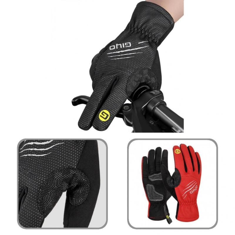 

Sports Gloves Absorbing Touchscreen Fine Workmanship Thicker Lining Useful Smart Phone, Black