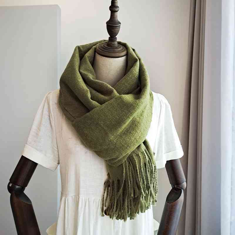 

New Fashion Solid jacquard small square scarf autumn winter warm tassel Bib tr Cotton Shawl air conditioning shawl 250g