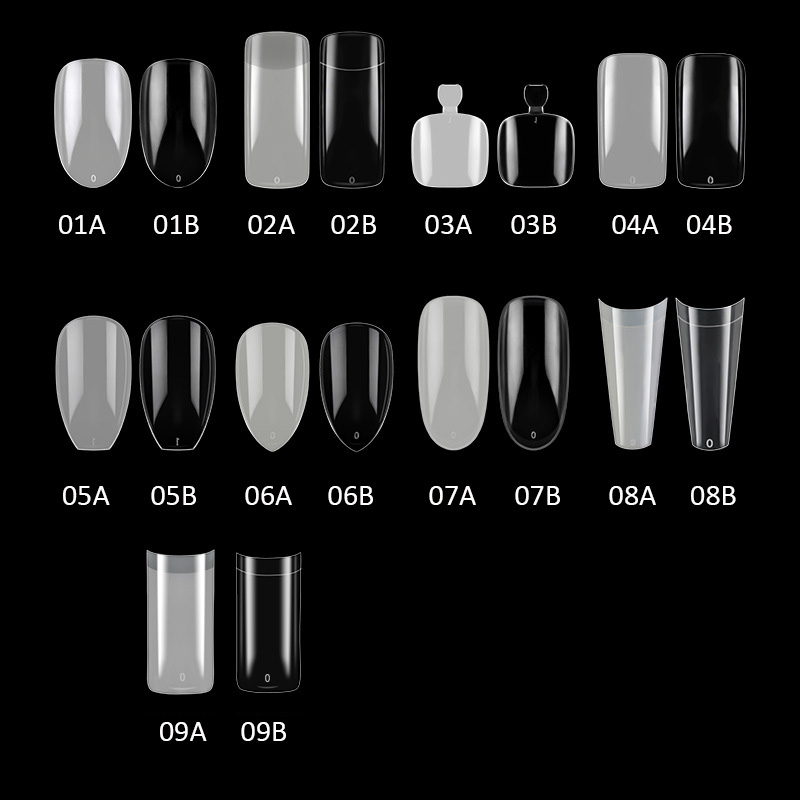 

500Pcs press on Nail Clear White Full Cover French false nails toe Tips U-shape Acrylic UV Gel Manicure accessories NAF014, 500pcs/bag/lot
