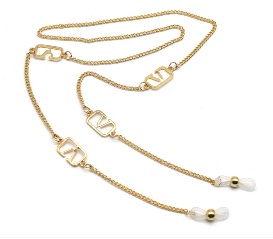 

Multi-Design Fashion Sunglasses Chain Metal Eyeglasses String Accessories rope lanyord Silica-Gel Loop Anti-Slip Holder Cords