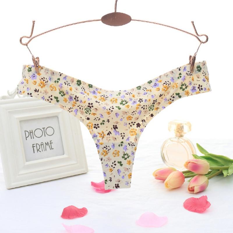 

Women's Panties Ladies Print Seamless Briefs Underwear Mid-Rise Comfortable Breathable Female Lingerie Panty, Black;pink