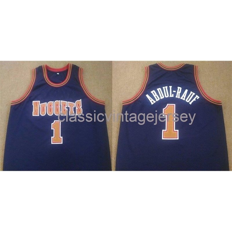 

Stitched Custom MAHMOUD ABDUL-RAUF AWAY RETRO BASKETBALL JERSEY Ncaa Men Basketball Jerseys, Navy