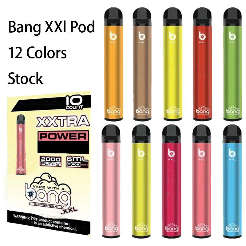 

Vapor Bang Device Pen 2000Puffs ECigs Power XXL XXTRA 800mAh Battery Vape Newest Disposable Portable Vaporizer 6ml Raubd