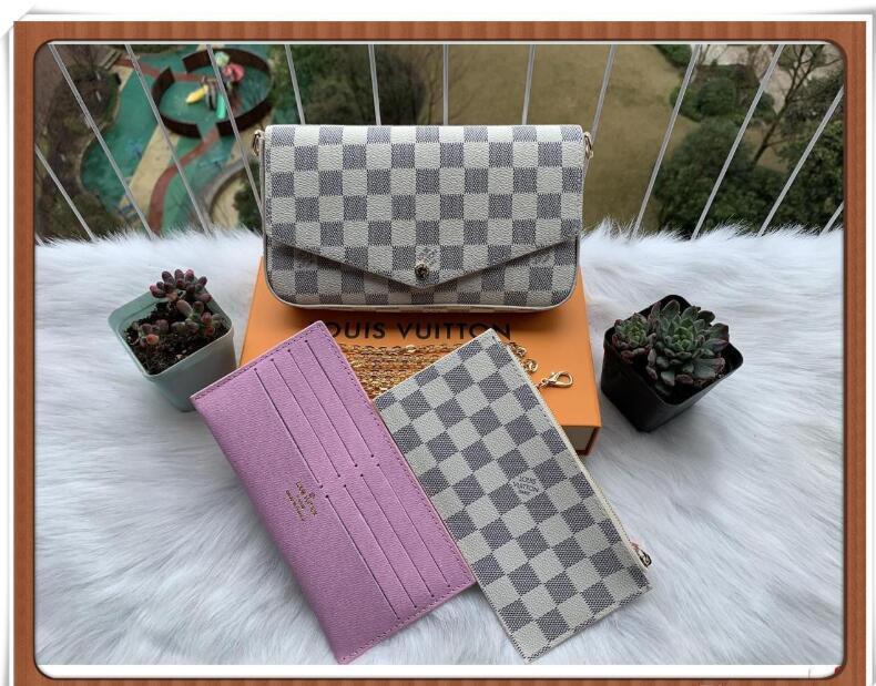 

Lv LOUIS BAG VITTONwallet Chain Shoulder Bags Fashion Messenger Totes Women Handbag Classic Crossbody Bag, 1-white check