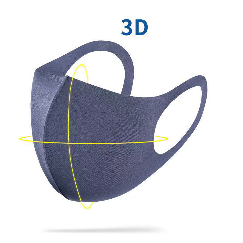

In Stock Anti Dust Face Cover PM2.5 Mask Respirator Dustproof Anti-bacterial Washable Reusable Ice Silk Cotton Mask Individual Package Wholesale