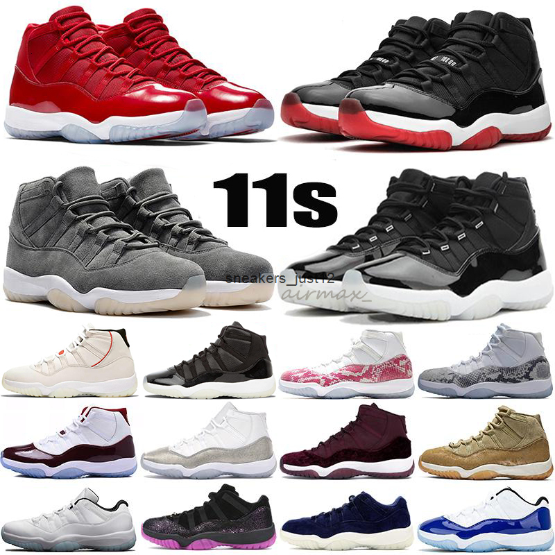

25th Anniversary 11 11s Jumpman basketball shoes low white bred concord SE metallic gold legend blue pantone mens women Sneakers