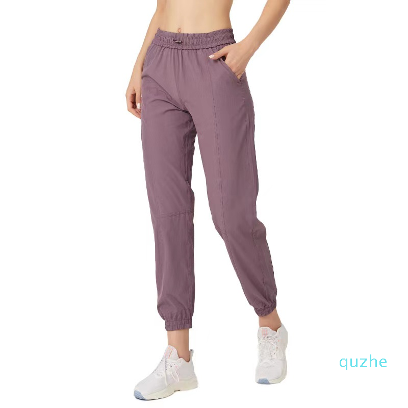 

lu-52 Yoga outfit Womens Workout Sport Joggers Running Sweatpants with Pocket, Purple