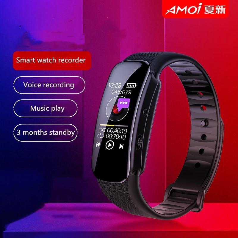 

Digital Voice Recorder Activated Audio Recording Smart Watch Bracelet Sport Wristband Dictaphone Portable Mp3 Music Player