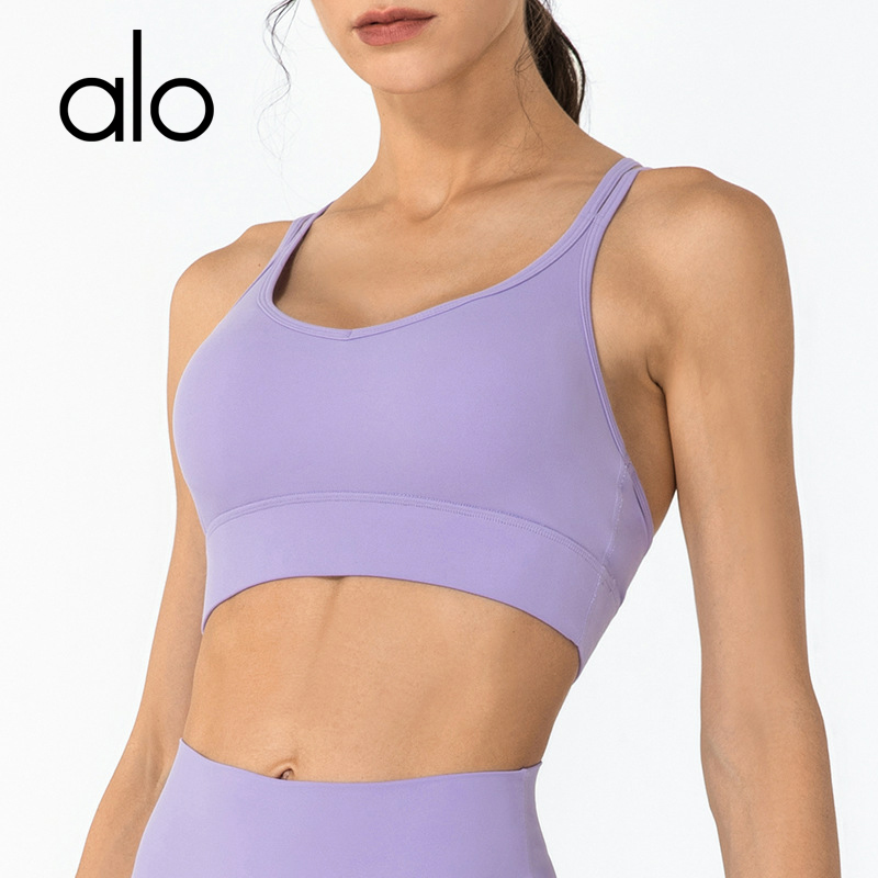 

Alo Yoga Bras New Cross Beautiful Back Fitness Underwear Women Gather Shockproof Sports Bra High-intensity Running Yoga Wear Vest