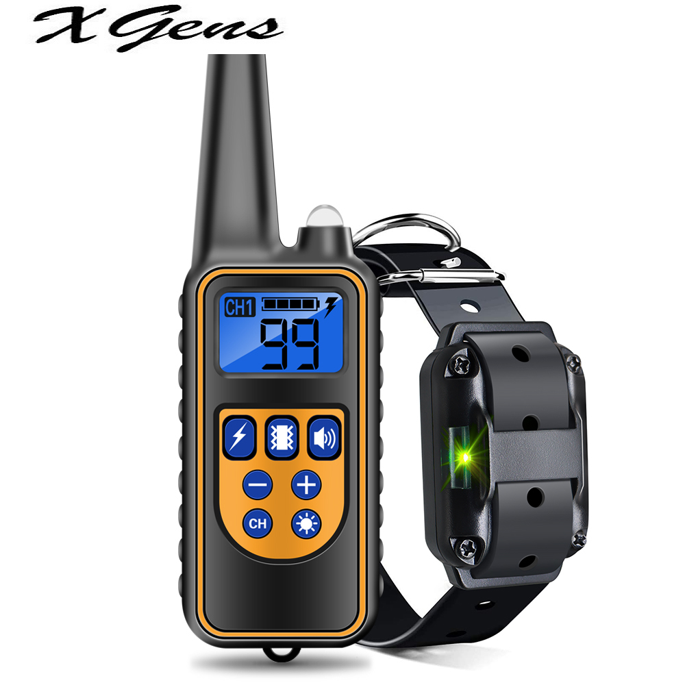 

New Electric LCD Dog Training Collar Waterproof Rechargeable Remote Control Pet for All Size Shock Vibration Sound 50%off