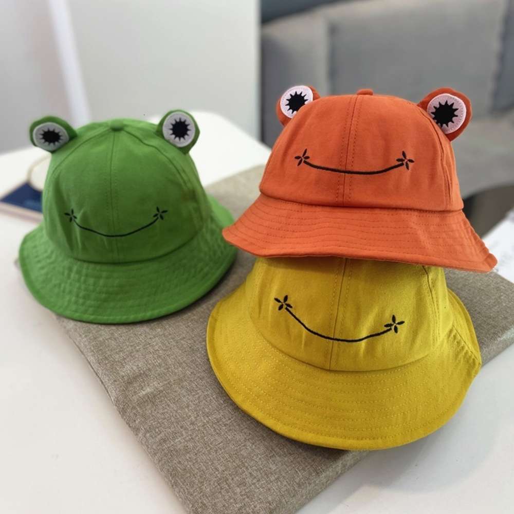 

Sun hat spring cartoon frog basin Korean Version cute soft girl student fashion couple fisherman's Hat, Blue;gray
