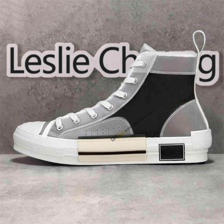 Luxurys Designers Casual Shoes B23 Oblique Technology Canvas B22 High Low Top Embroidery Printed Alphabet Technical B24 Chocolate Trainers Sneakers