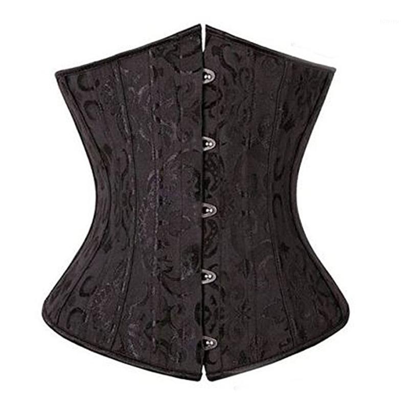 

Bustiers & Corsets Corset Underbust Gothic Sexy Body Shaper Black White Plus Size  26 Steel Boned Waist Cincher Floral Corselet, 625 white