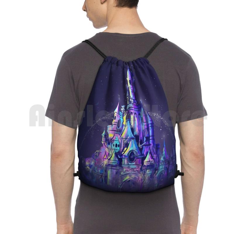 

Backpack Magic Princess Fairytale Castle Kingdom Drawstring Bag Riding Climbing Gym World, Drawstring backpack