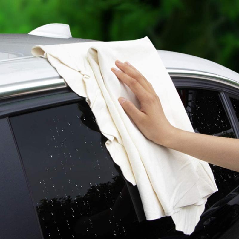 

Towel Car Cloth Wipes Drying Chamois Leather Natural Fabric Cham Cleaning Shammy Dryer For Wash Care Clean