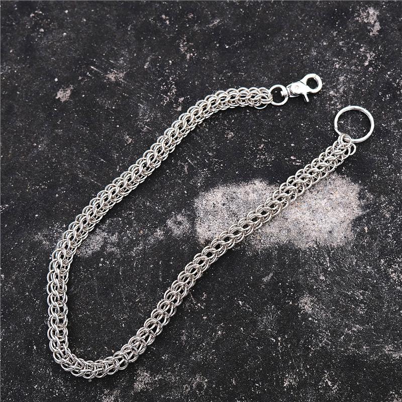 

Keychains Men's Waist Key Chain Metal Vintage Hip Hop Gothic Punk Skeleton Pants Trousers Jean Biker Wallet Ring BL92
