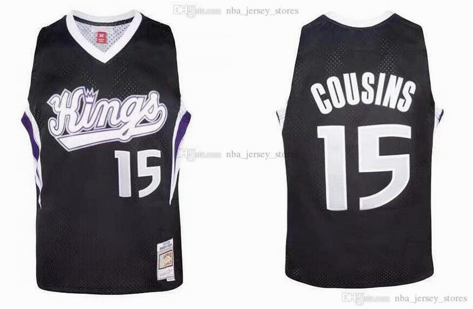 

Stitched Jersey Demarcus Cousins #15 Mitchell & Ness 2011-12 Mesh Hardwoods Classics retro basketball jerseys Men Women Youth S-6XL, Black;red