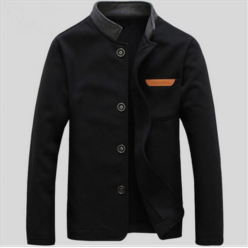 

mens stand collar jackets new arrivals fashion long sleeve slim fit solid spring and autumn casual male sweater coats, Black;brown