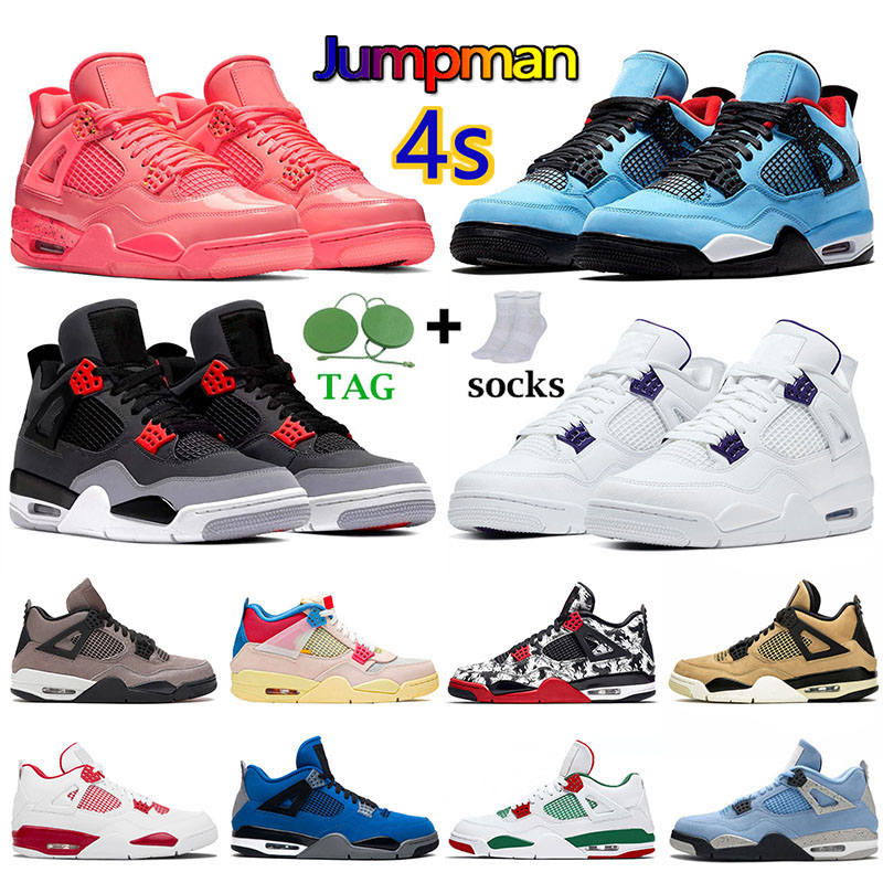 

Jumpman 4s Mens Nike Air jordan 4 retro Basketball Shoes AJ University Blue Cool Wolf Grey Union Analyzes Jodan retros jorden Designer Sneak
