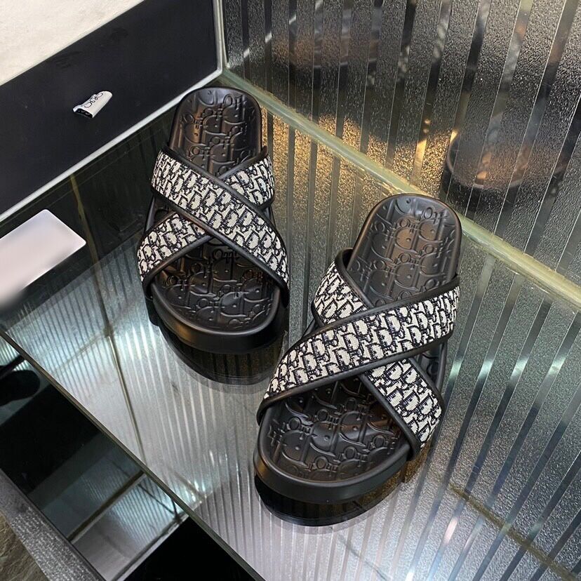 

2021 men designer slippers flat flip flops fashion luxury letter mens slides plus size EUR38-45, Black