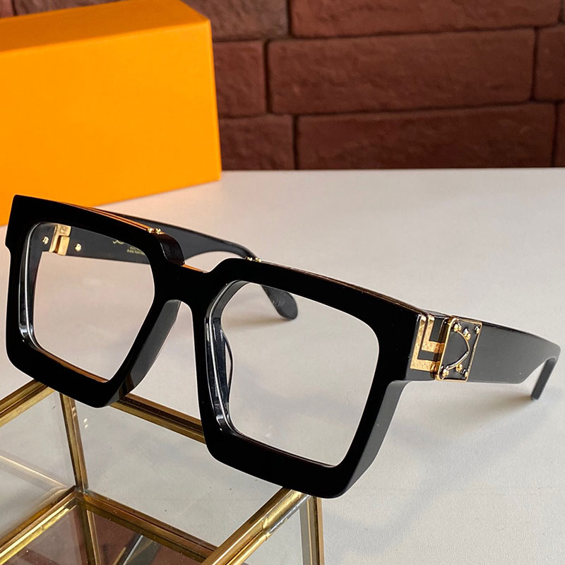

Clear Millionaire SUNglasses Z1165W designer Sun glasses mens timeless classic pure black gold thread frame men top quality original customization