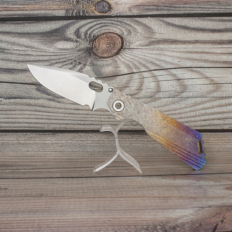 

EVIL EYES customized folding knife MSC SNG DDC #58 crystalline titanium handle high hardness m390 blade perfect collection pocket EDC outdoo